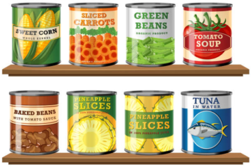 canned goods for prepper survivalists